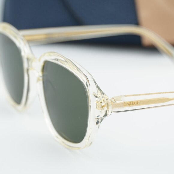 Loewe LW40163I 57N Square Sunglasses – Transparent Yellow\\Green